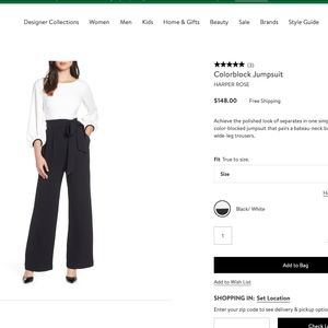 harper rose color block jumpsuit